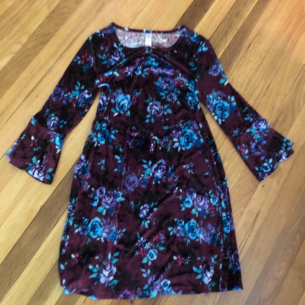 Purple floral dress